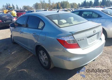 2012 Honda Civic Hybrid z USA, uszkodzony, nr VIN JHMFB4F21CS008409